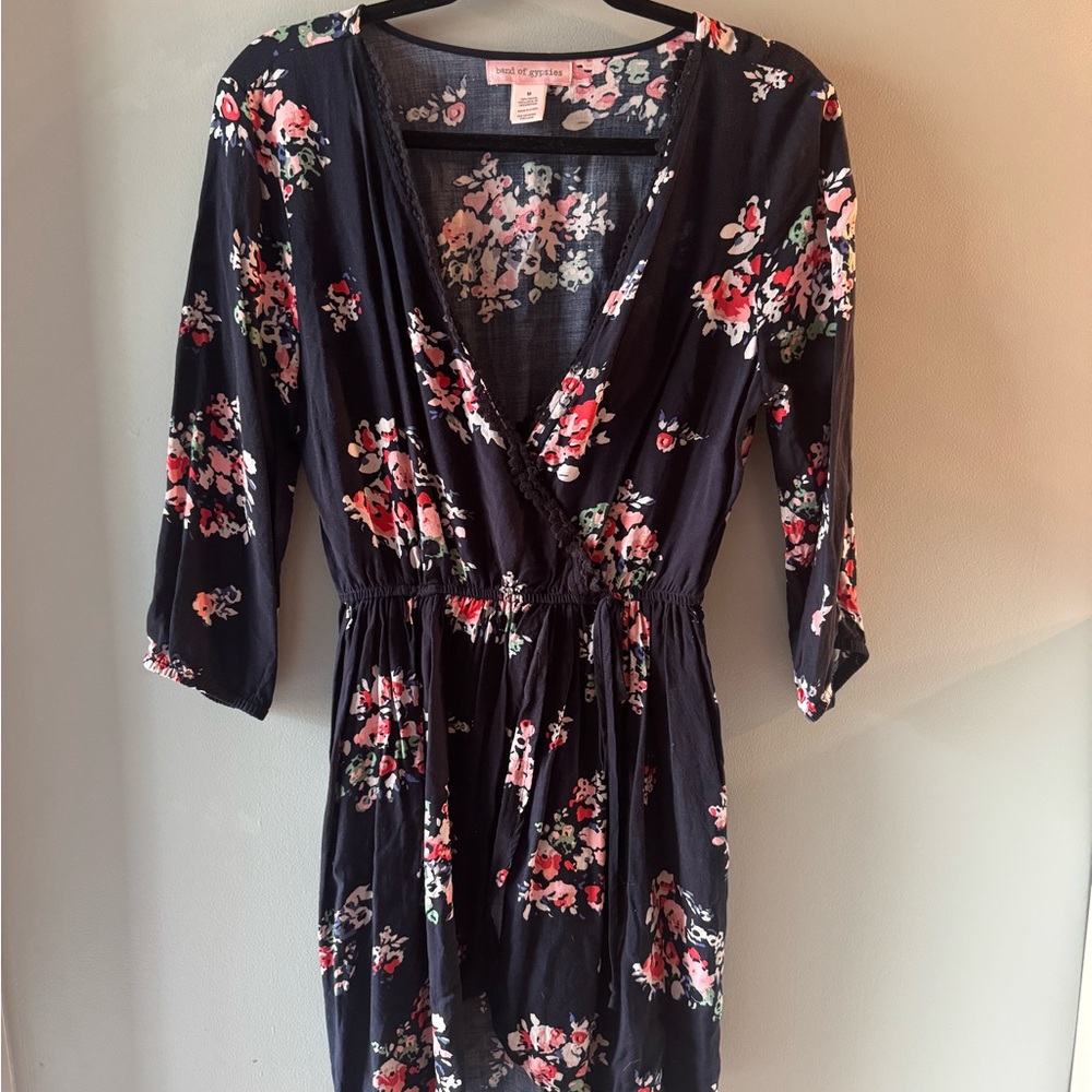 Band of Gypsies Navy Floral Dress M